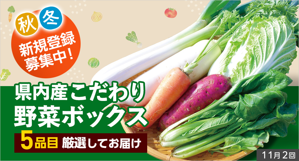 県内産こだわり野菜ボックス