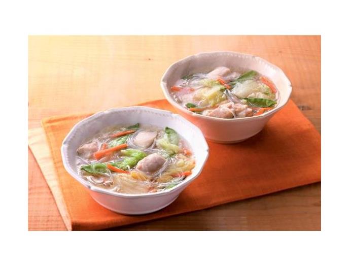 鶏肉と白菜の白だしスープ