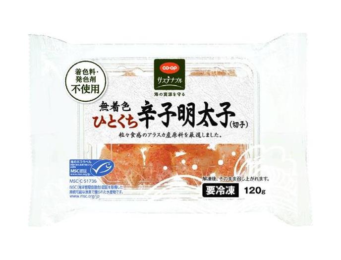 無着色ひとくち辛子明太子(切子)