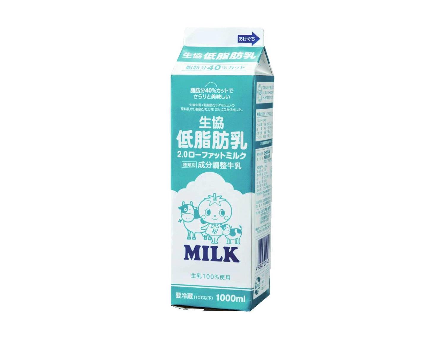 低脂肪乳（２．０ローファットミルク）