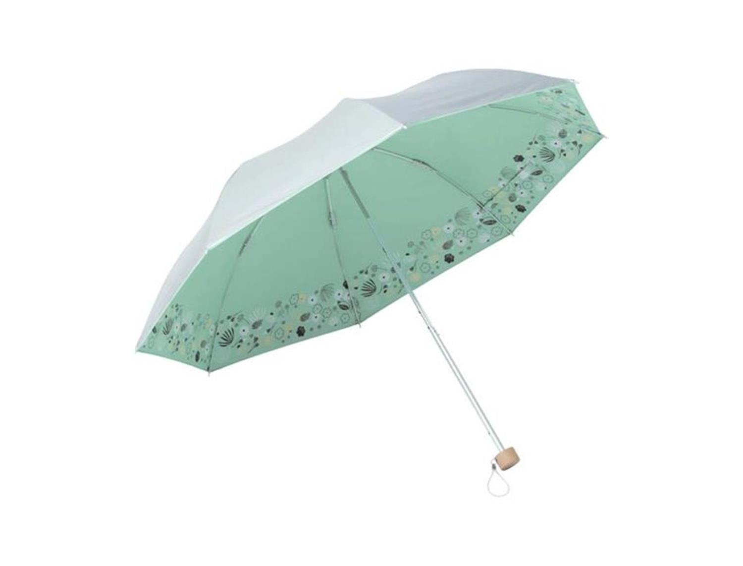 ＵＶ晴雨兼用折傘　シルバー／ガーデン