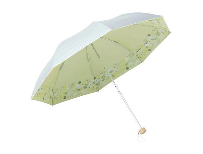 ＵＶ晴雨兼用折傘　シルバー／ガーデン