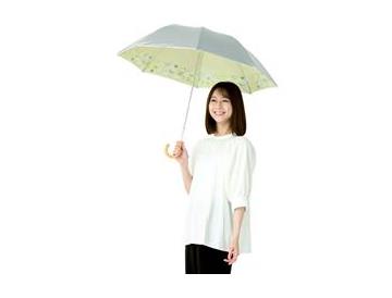 ＵＶ晴雨兼用コンパクト長傘　シルバー／ガーデン