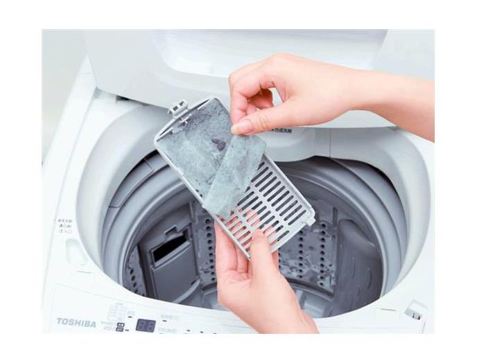縦型洗濯機　抗菌防臭ゴミ取りフィルター