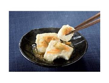 豆腐と白身魚のしんじょ（ゆず餡仕立て）