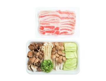 レンジでつくる　三種きのこと豚バラの焼肉風