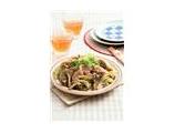レンジでつくる　三種きのこと豚バラの焼肉風
