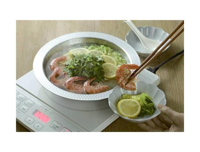 継ぎ目のないステンレス卓上鍋