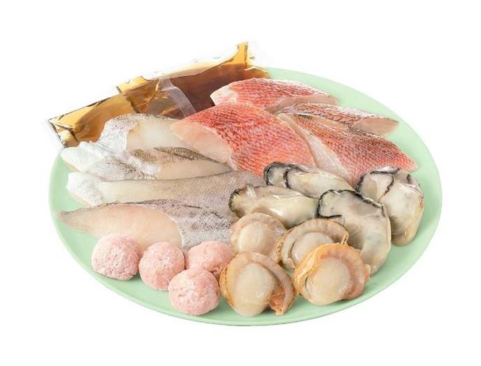 具だくさんの海鮮寄せ鍋セット（つゆ・雑炊用だし付）