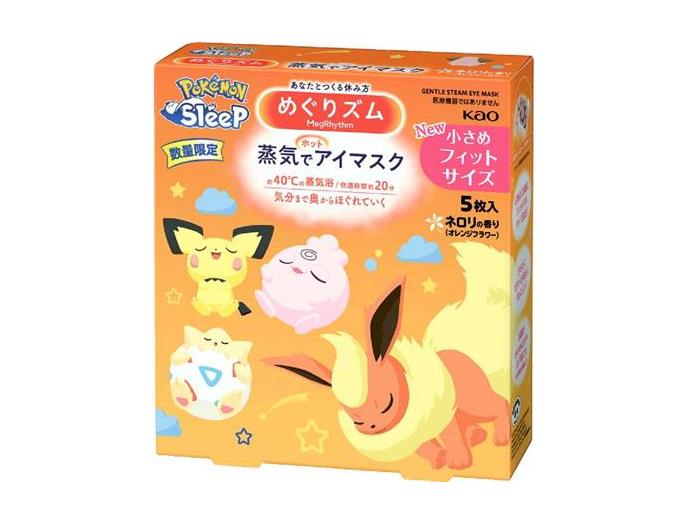 ｅめぐりズム　蒸気でホットアイマスク　ポケモンスリープデザイン