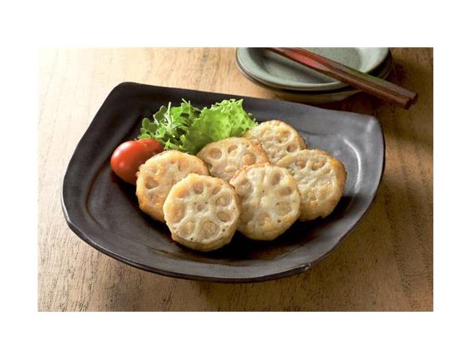 国産鶏の蓮根はさみ天(角切り生姜入)