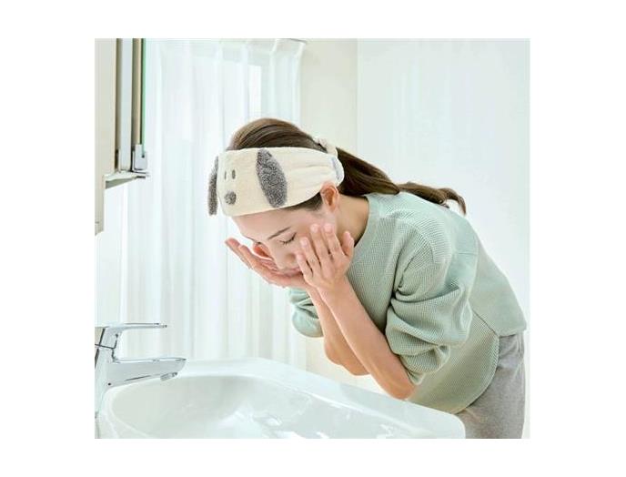 スヌーピー　ポーチ付きヘアターバン