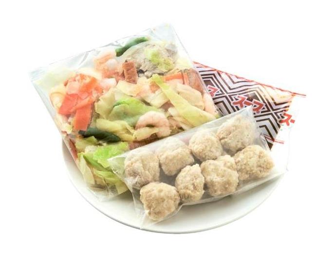 みつせ鶏の肉だんごと担々スープ（野菜付き）