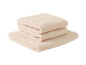 やわらか／ベージュ　フェイスタオル　コンパクトバスタオル