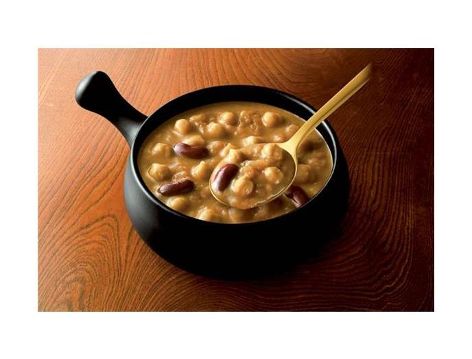 ｅポタージュで食べる豆と野菜オニオングラタン風