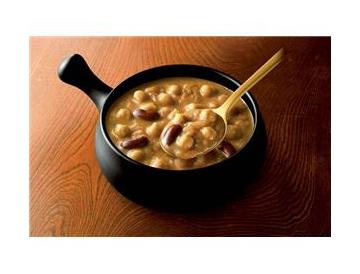 ｅポタージュで食べる豆と野菜オニオングラタン風