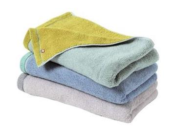 ハーフバスタオル　ミモザ／グレー　ミント／ブルー　グレージュ／ピンク