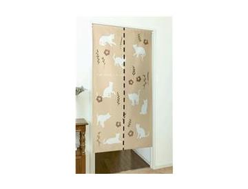 ベージュ・※のれん棒は付いていません。