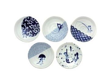 唐草　氷裂紋　青海波　十草　墨はじき