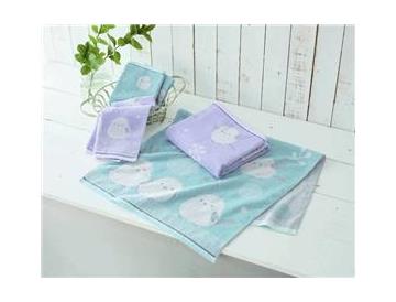 フェイスタオル　２色組　　バスタオル　パープル　ブルー※画像はイメージです。