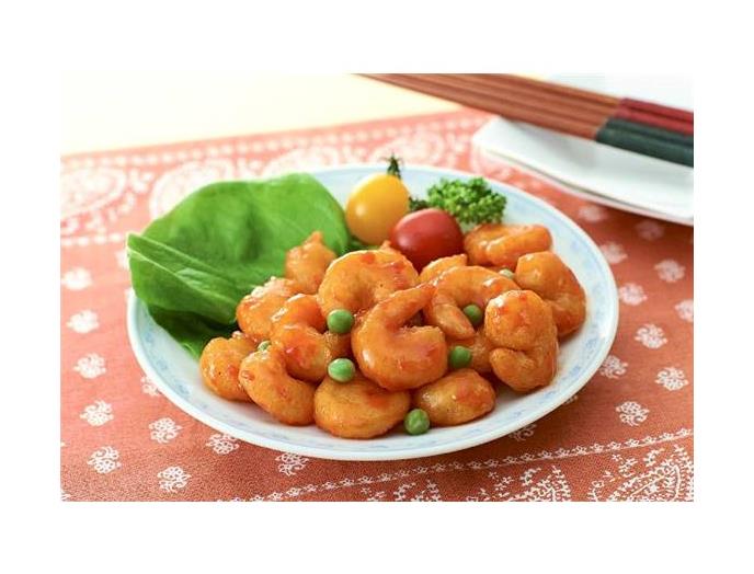 お手軽調理で簡単　甘口えびチリ