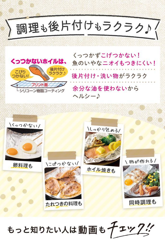 くっつかないホイル
