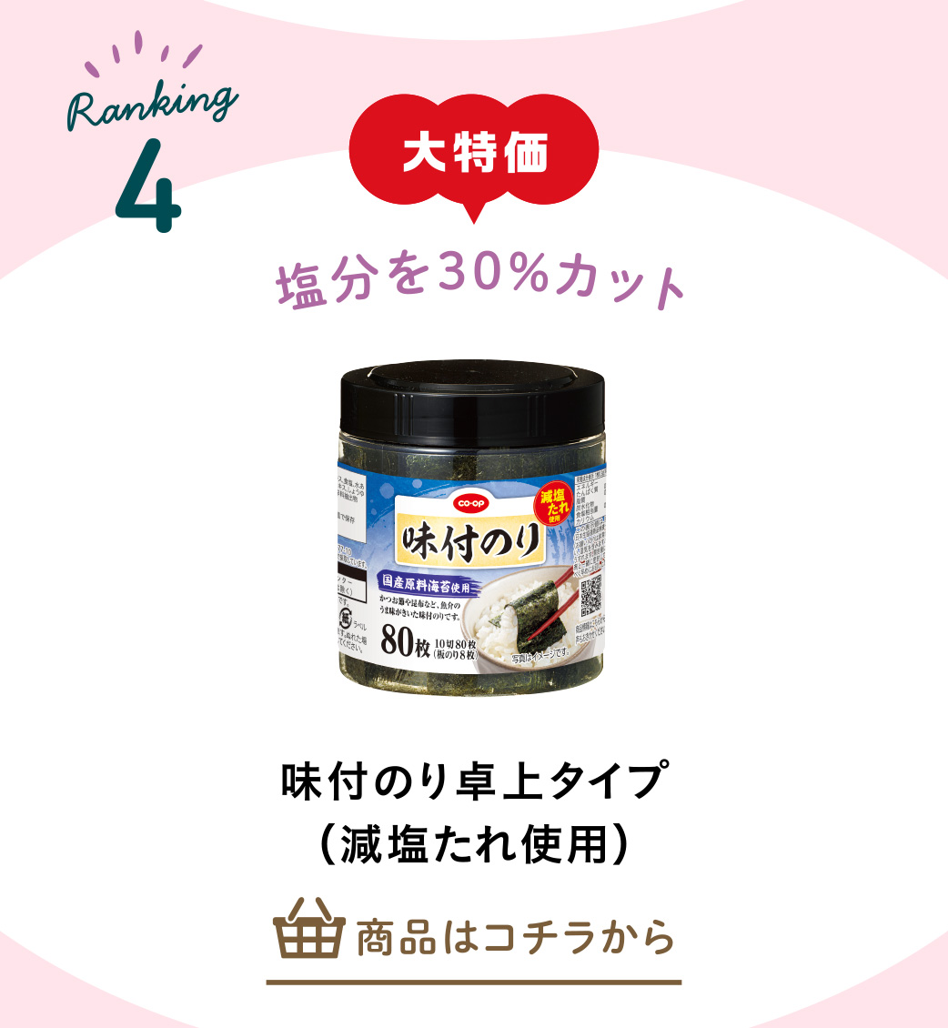 味付のり卓上タイプ（減塩たれ使用）