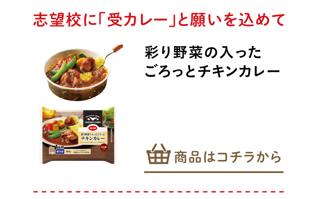彩り野菜の入ったごろっとチキンカレー