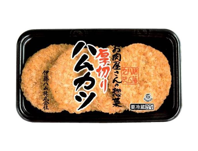 お肉屋さんの惣菜厚切りハムカツ