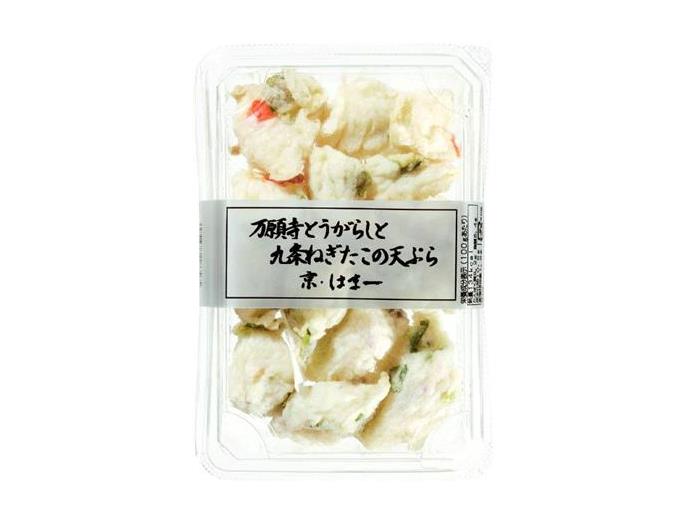 万願寺とうがらしと九条ねぎたこの天ぷら