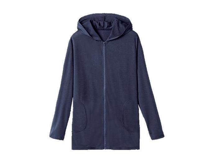 4948WP64 メッセージロングパーカー STYLEBLOCK パーカー ロング丈ジップアップパーカー レディース
