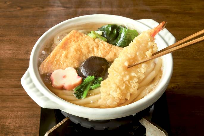 えび天サクサク！後のせできる鍋焼うどん